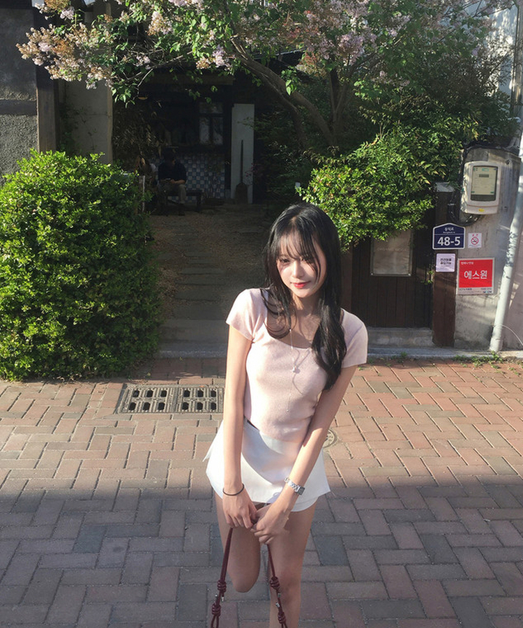 【ベルト付き】ミニスカートパンツ WHITE
