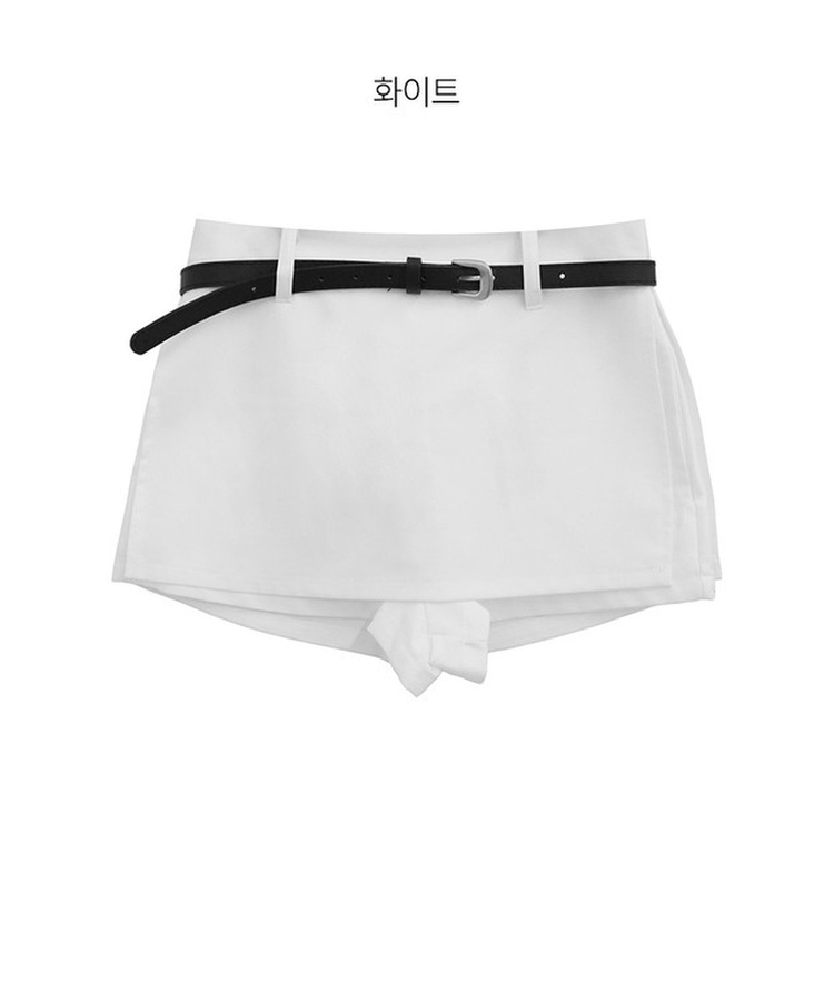 【ベルト付き】ミニスカートパンツ