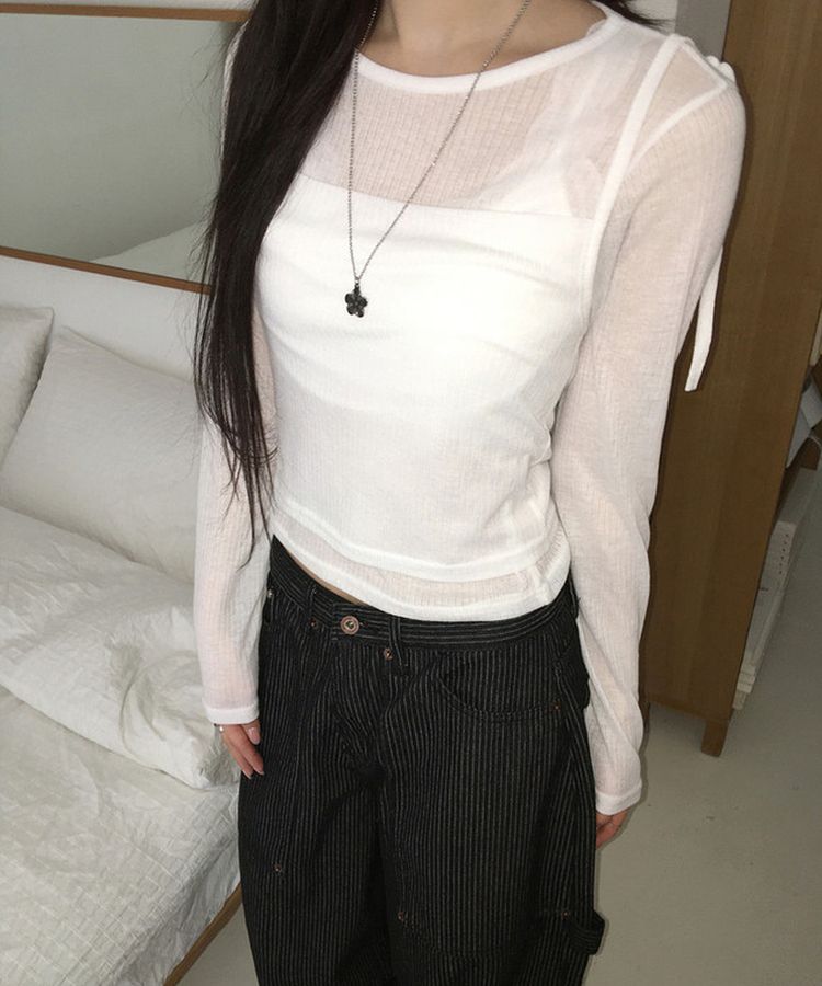 【SET】キャミソール レイヤードトップス IVORY