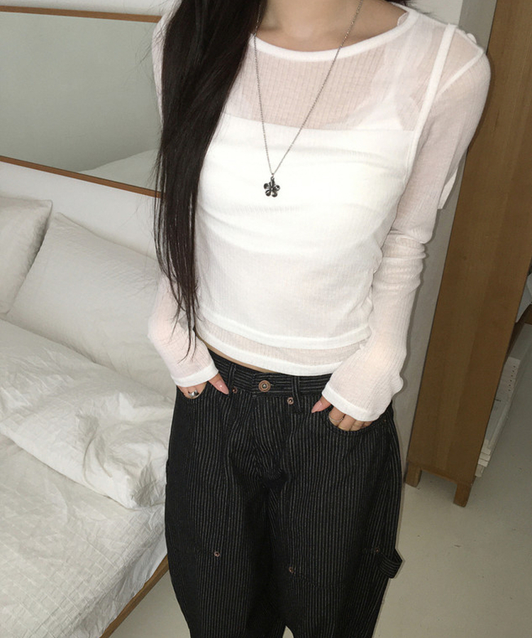 【SET】キャミソール レイヤードトップス IVORY