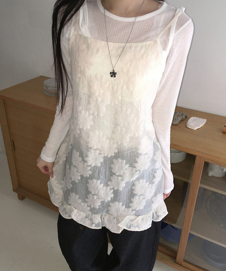 【SET】キャミソール レイヤードトップス IVORY