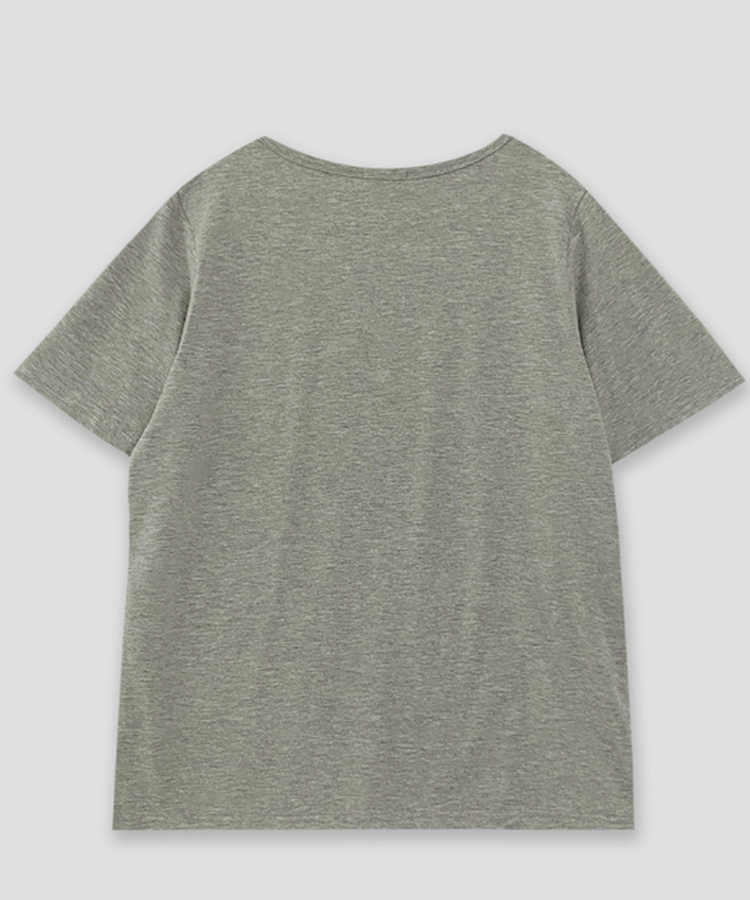 Uネック半袖Tシャツ