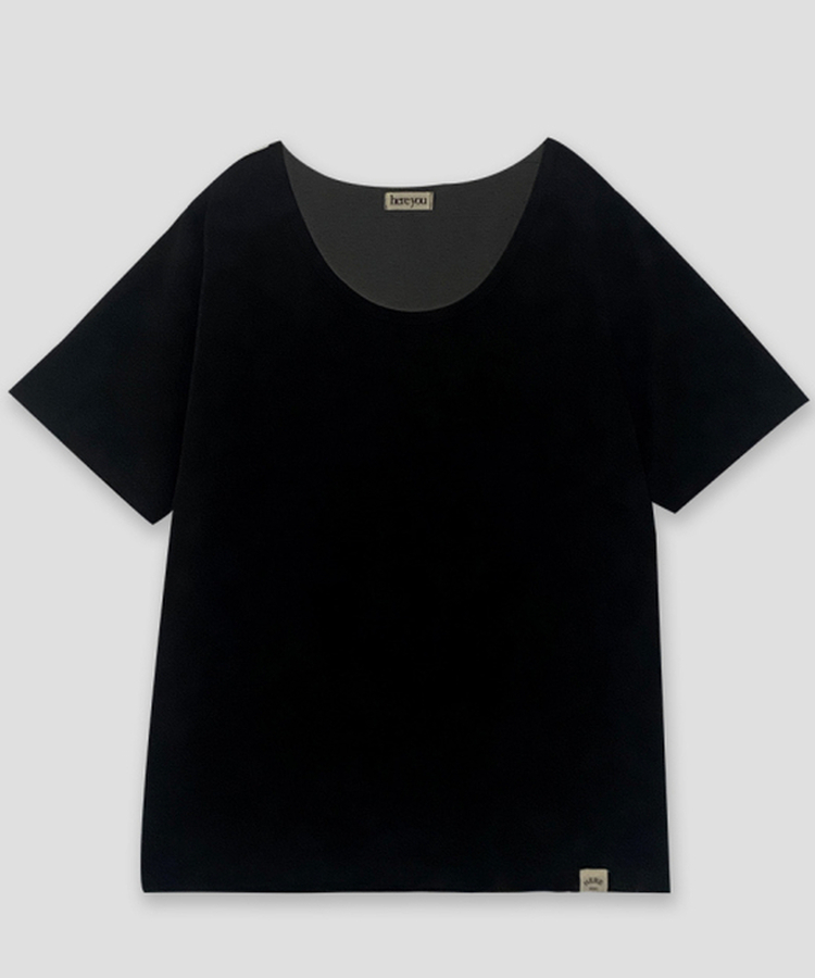 Uネック半袖Tシャツ