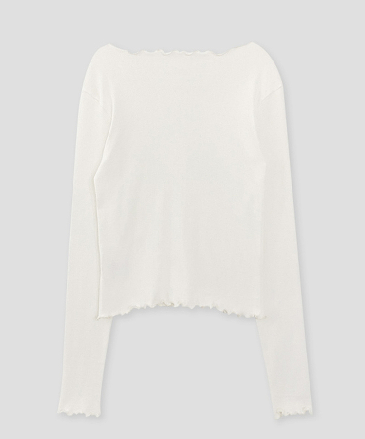 トリミング長袖Tシャツ(6color)