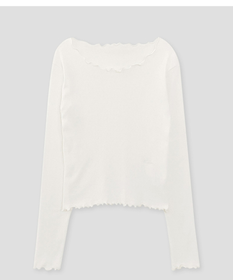 トリミング長袖Tシャツ(6color)