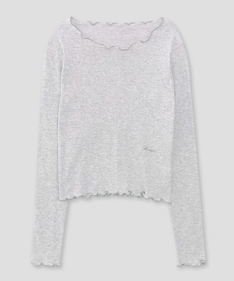 トリミング長袖Tシャツ(6color)