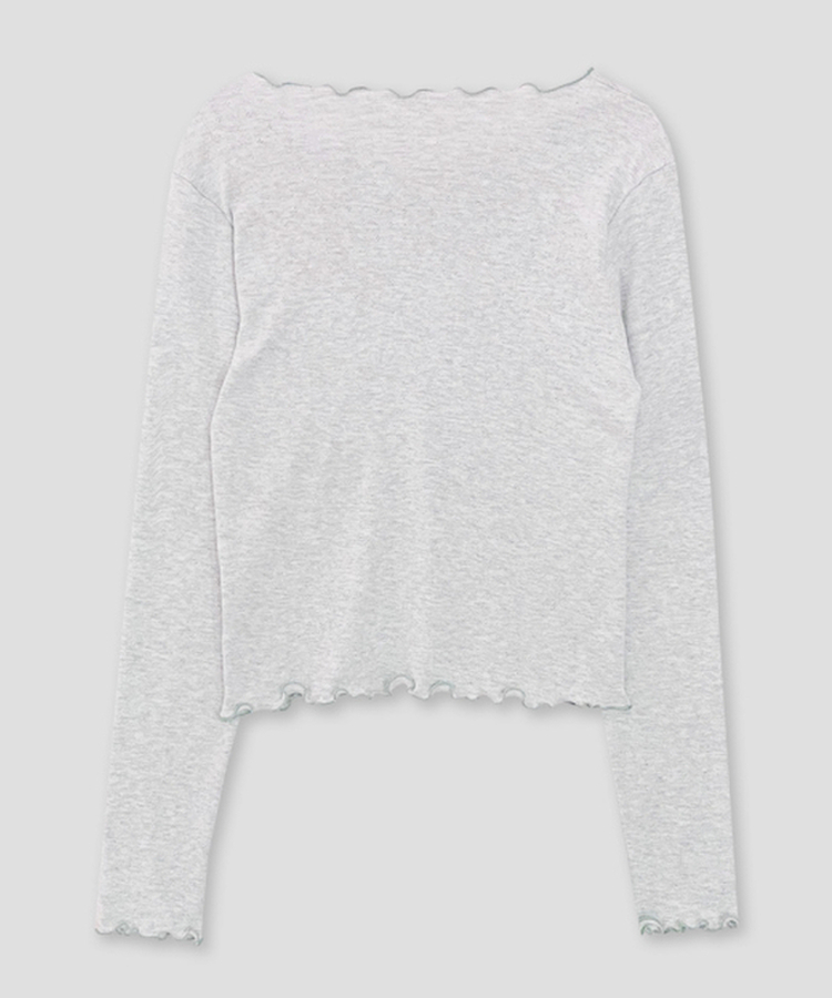 トリミング長袖Tシャツ(6color)