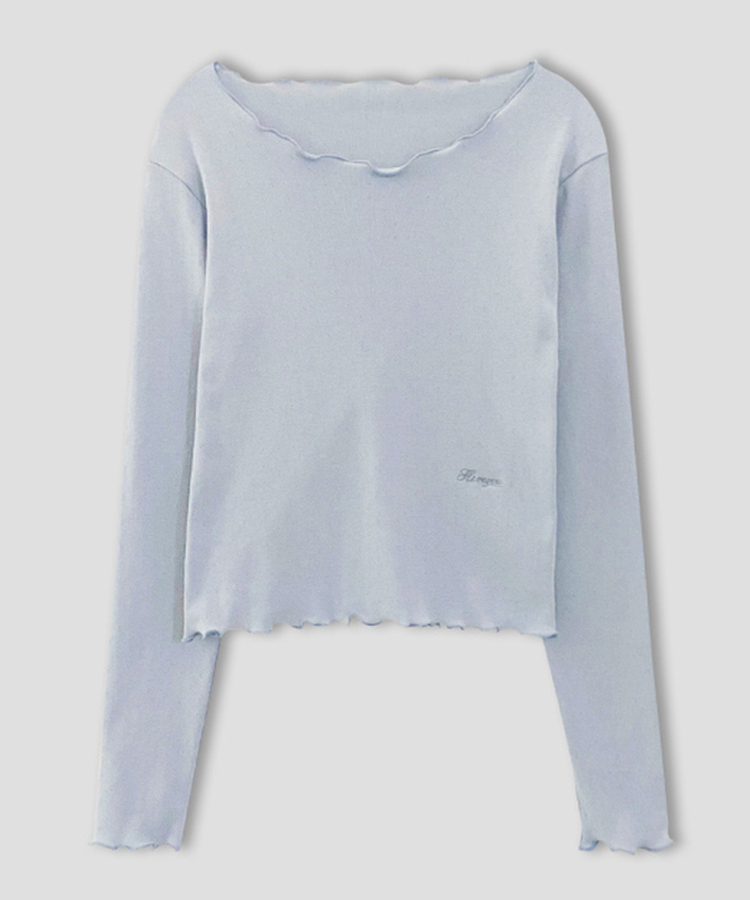 トリミング長袖Tシャツ(6color)