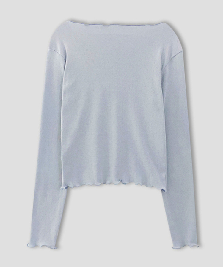 トリミング長袖Tシャツ(6color)