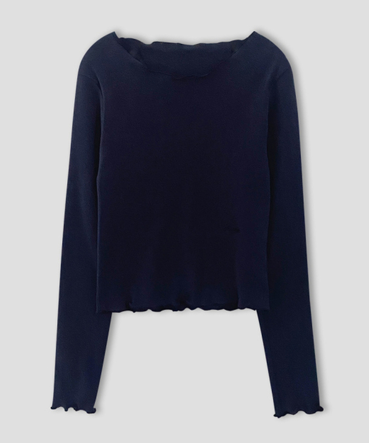 トリミング長袖Tシャツ(6color)