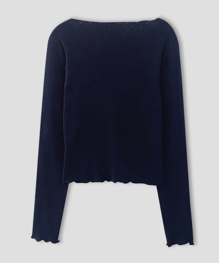 トリミング長袖Tシャツ(6color)