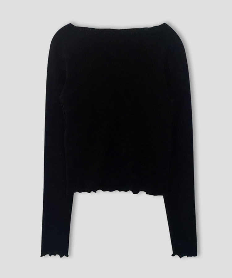 トリミング長袖Tシャツ(6color)