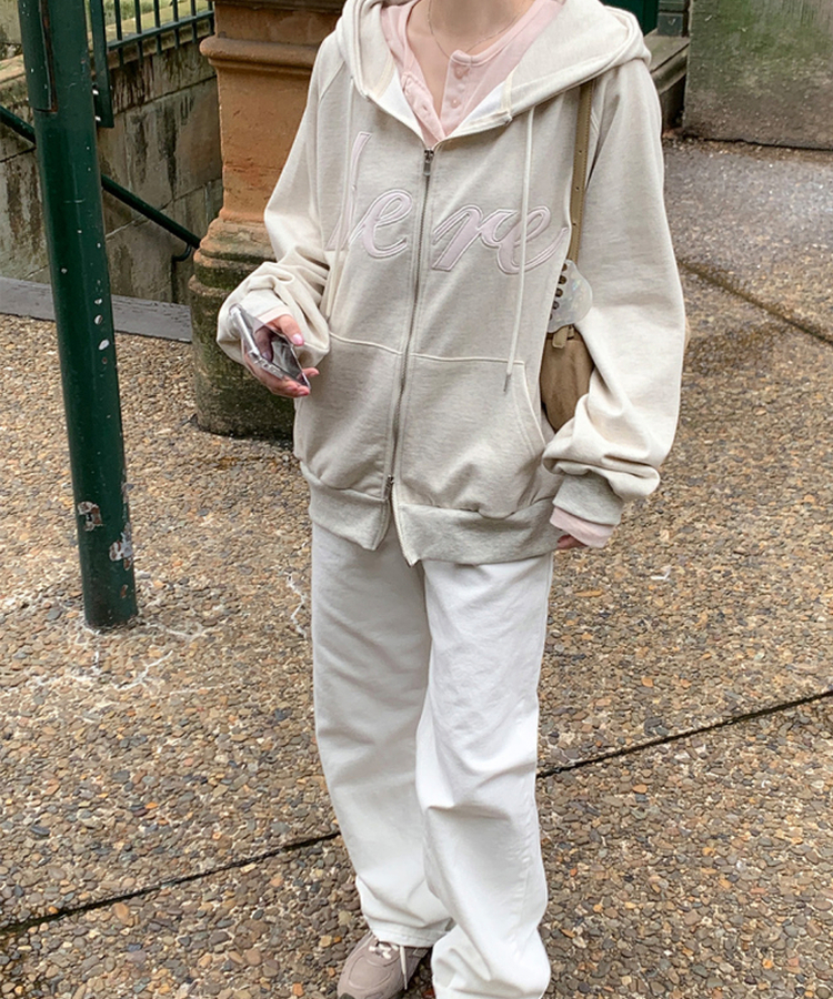 コットンストレートパンツ WHITE