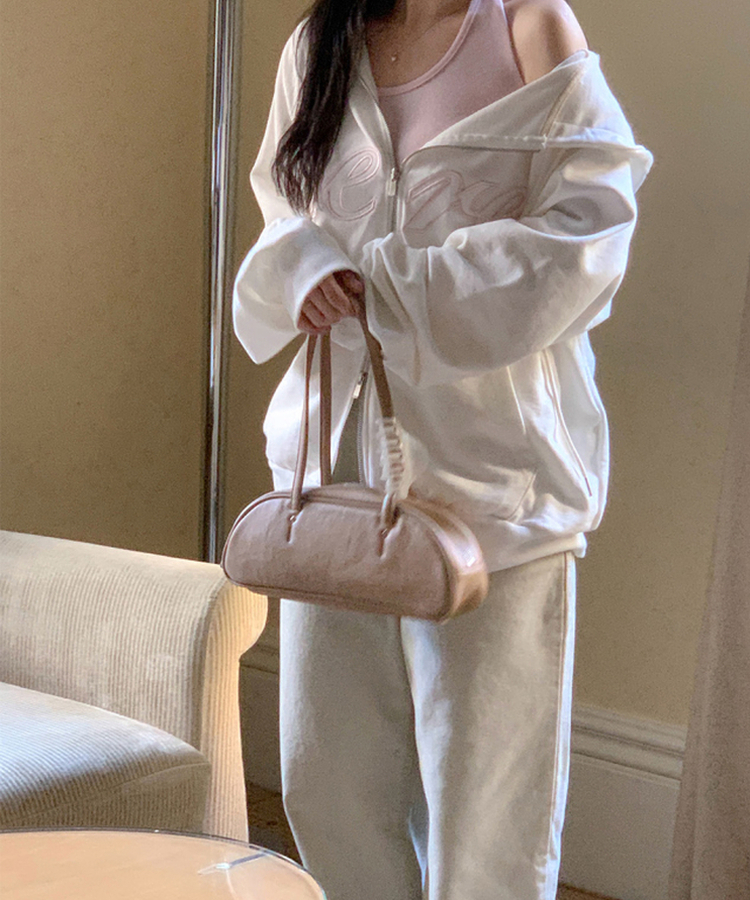 コットンストレートパンツ LIGHT BEIGE