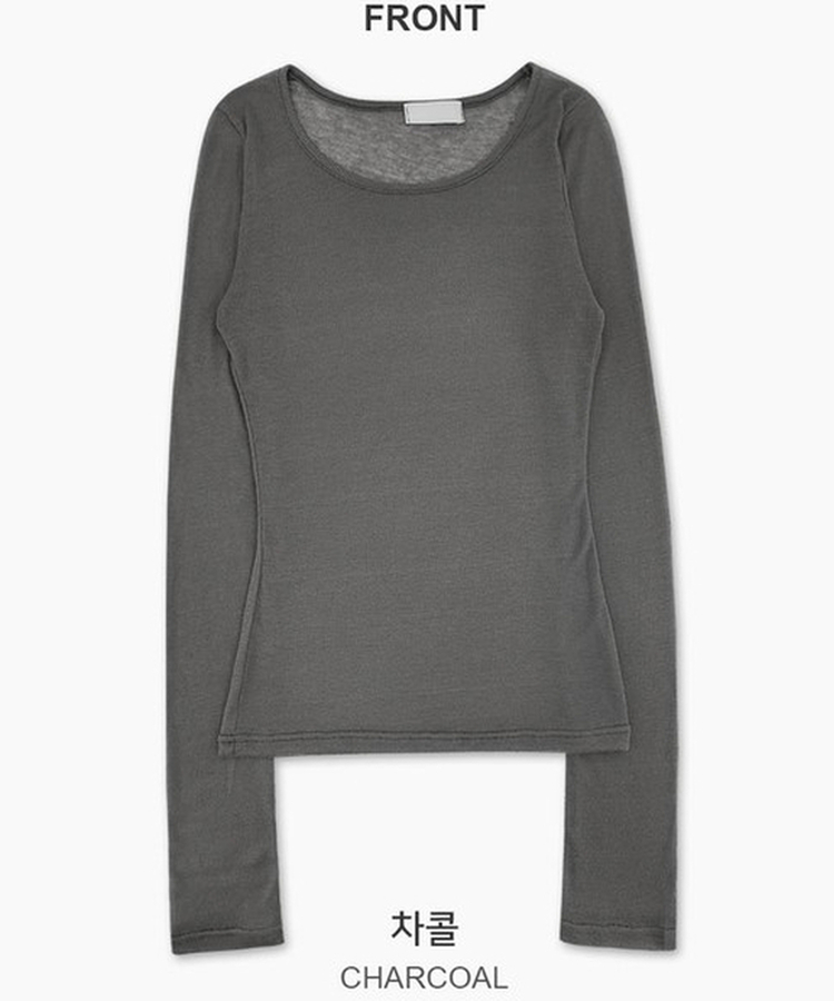 シースルーレイヤード長袖Tシャツ(11color)