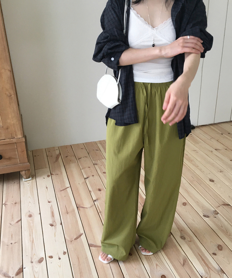 Vネックレースキャミソール IVORY