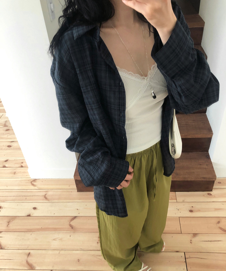 Vネックレースキャミソール IVORY