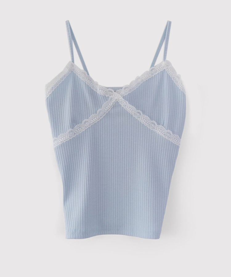 Vネックレースキャミソール