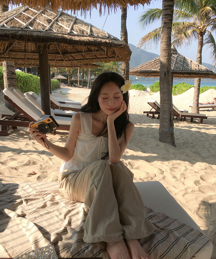 ナイロンワイドバンディングパンツ(6color) BEIGE