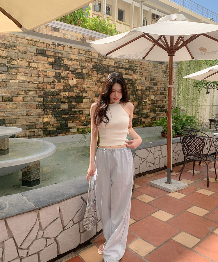 ナイロンワイドバンディングパンツ(6color) BLUE