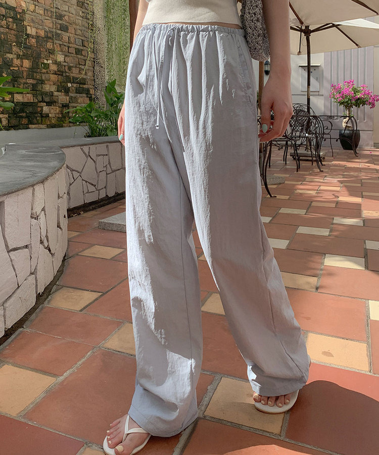 ナイロンワイドバンディングパンツ(6color) BLUE