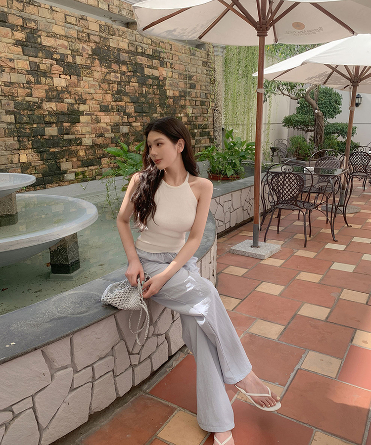 ナイロンワイドバンディングパンツ(6color) BLUE