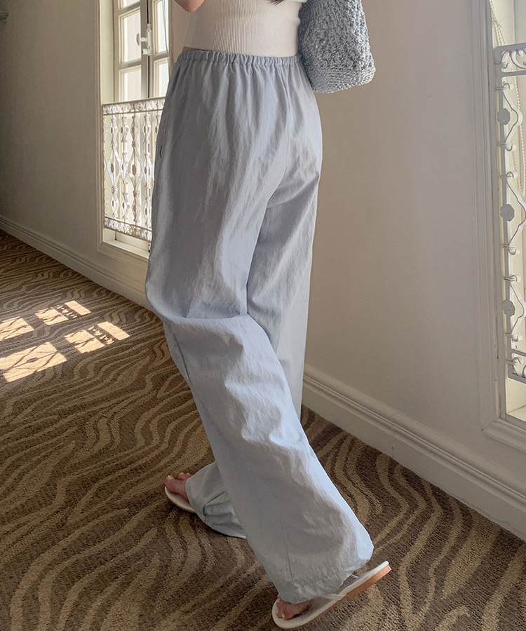 ナイロンワイドバンディングパンツ(6color) BLUE