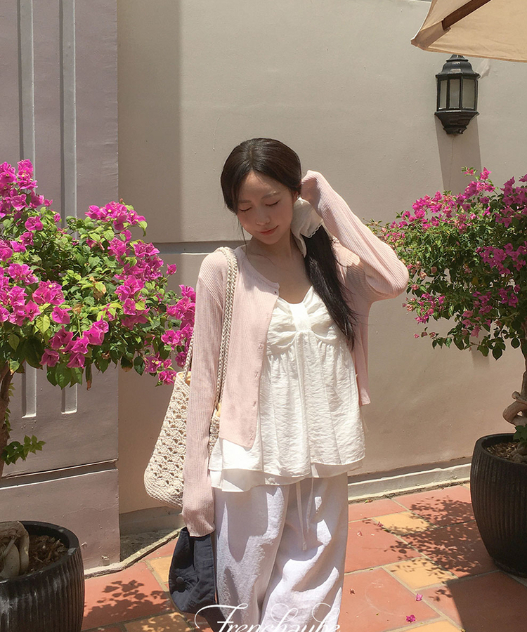 リボンシフォンフレアキャミソールブラウス IVORY