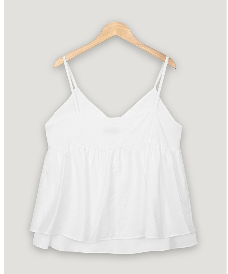 リボンシフォンフレアキャミソールブラウス