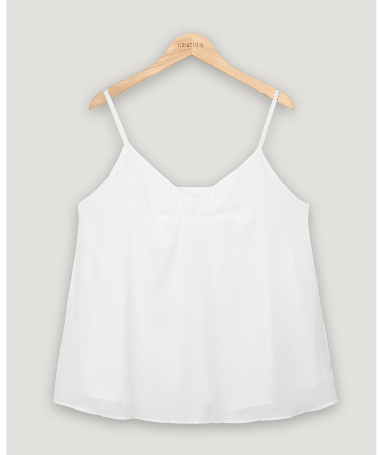 リボンシフォンフレアキャミソールブラウス