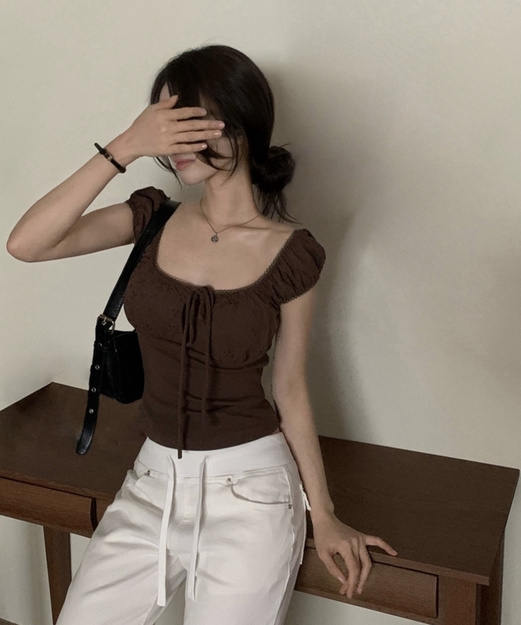 【丈別】ロウライズブーツカットバンディングロングパンツ IVORY