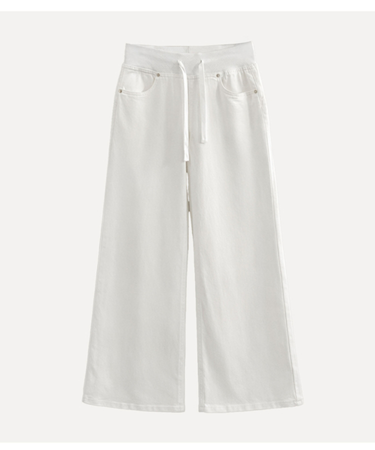 【丈別】ロウライズブーツカットバンディングロングパンツ