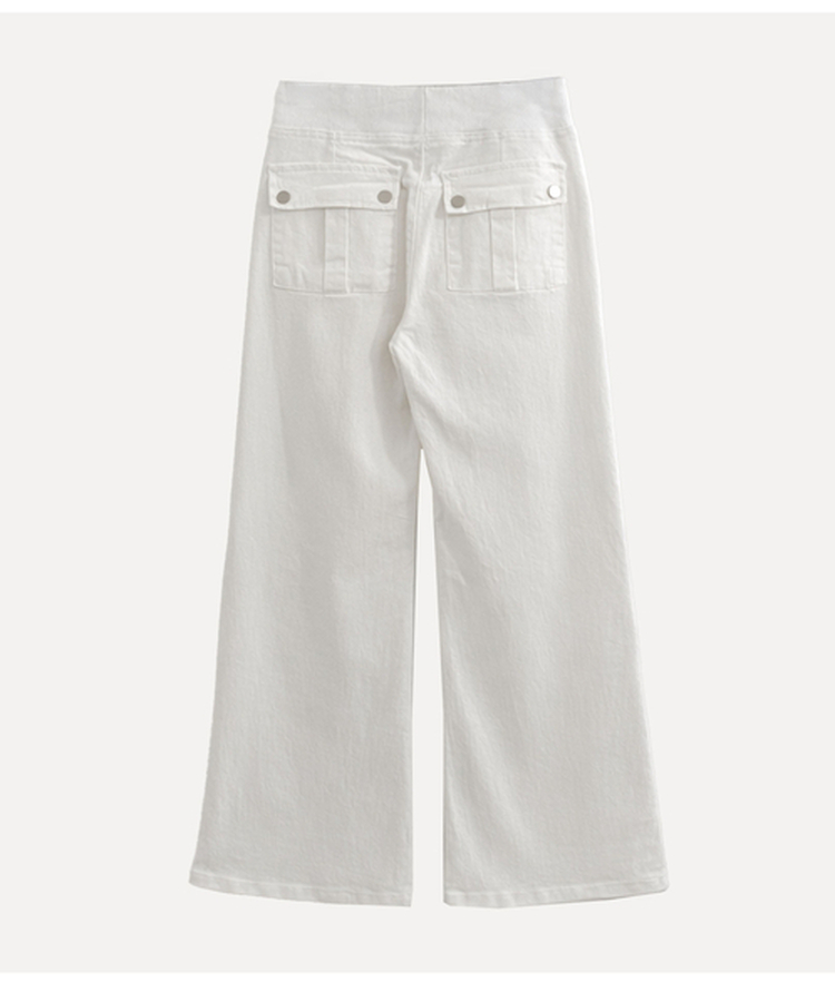 【丈別】ロウライズブーツカットバンディングロングパンツ