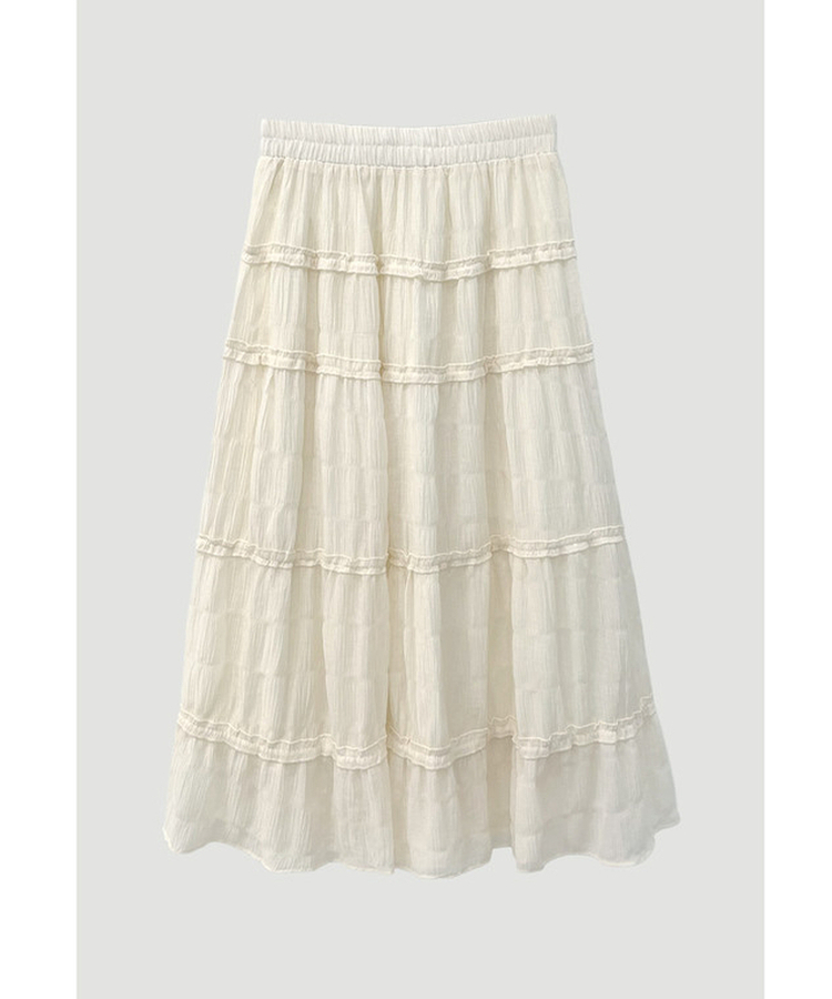 ティアードバンディングロングスカート