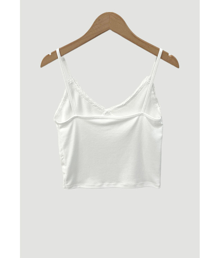 Vネックレースキャミソール(6color)