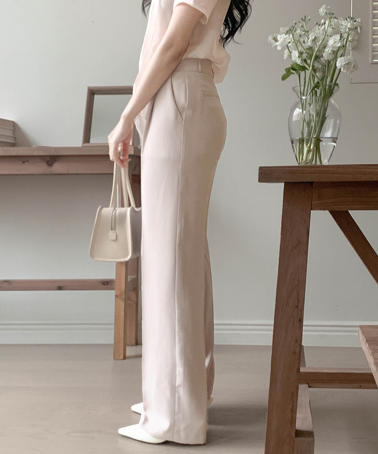 ストレートワイドスラックス(5color) PINK