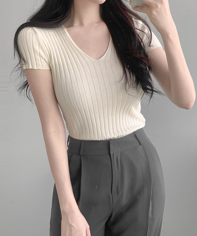 ストレートワイドスラックス(5color) CHARCOAL