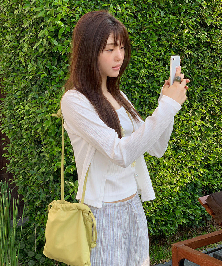 ストライプバンディングワイドストレートパンツ BLUE