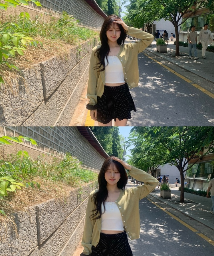 도트 플레어 미니 스커트 블랙