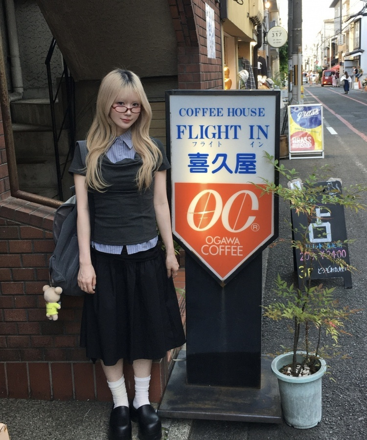 シャツレイヤードシャーリングトップス DEEP GRAY