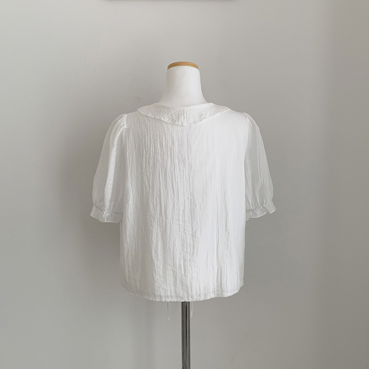 フリルシースルーシフォンブラウス(5color)