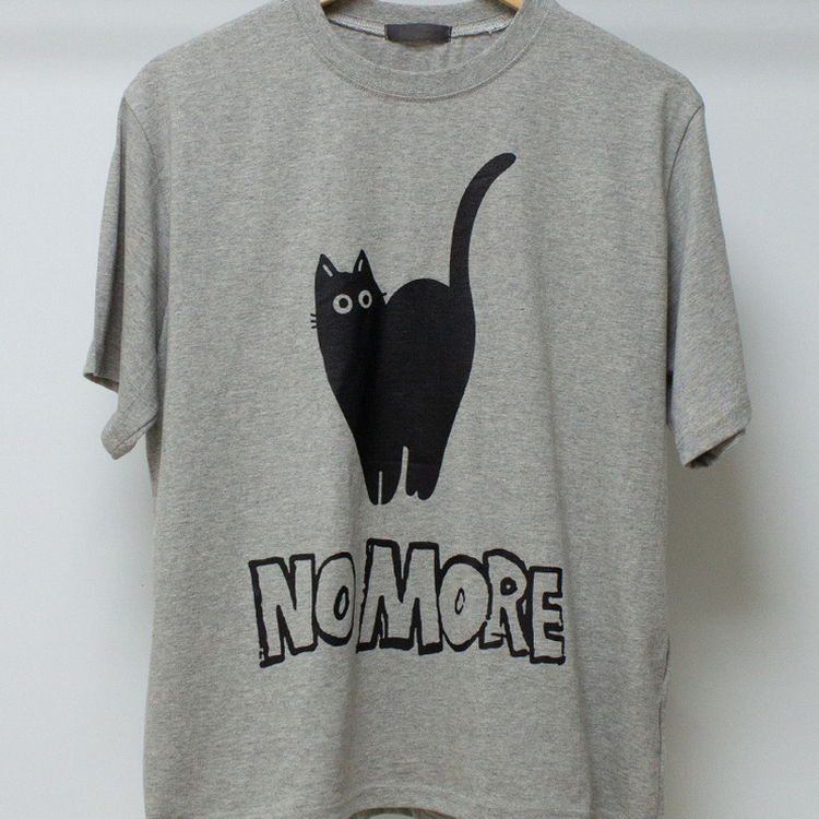 キャットオーバーフィットプリント半袖Tシャツ