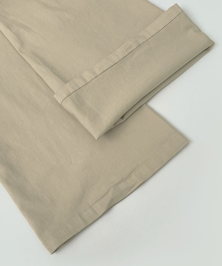 【丈別】ストリングコットンブーツカットフレアパンツ