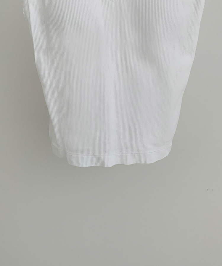 【カップ付き】レースストラップリブキャミソール(5color)