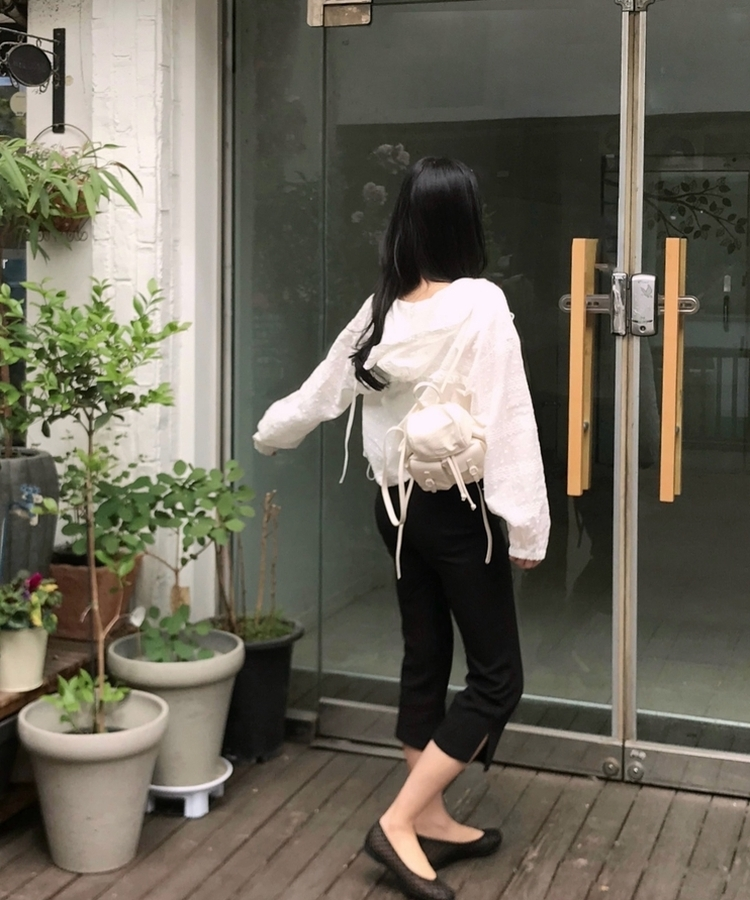 카프리 스판 슬릿 7부 밴딩팬츠 트레이닝바지 3size 블랙