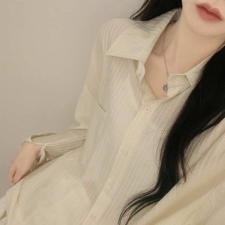 オーバーフィットストライプシャツ(5color) BEIGE