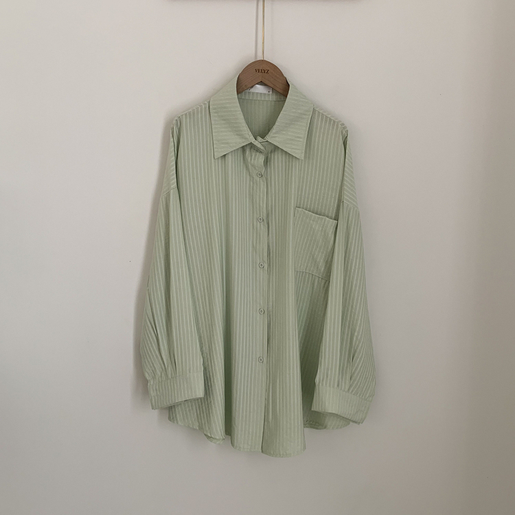 オーバーフィットストライプシャツ(5color)