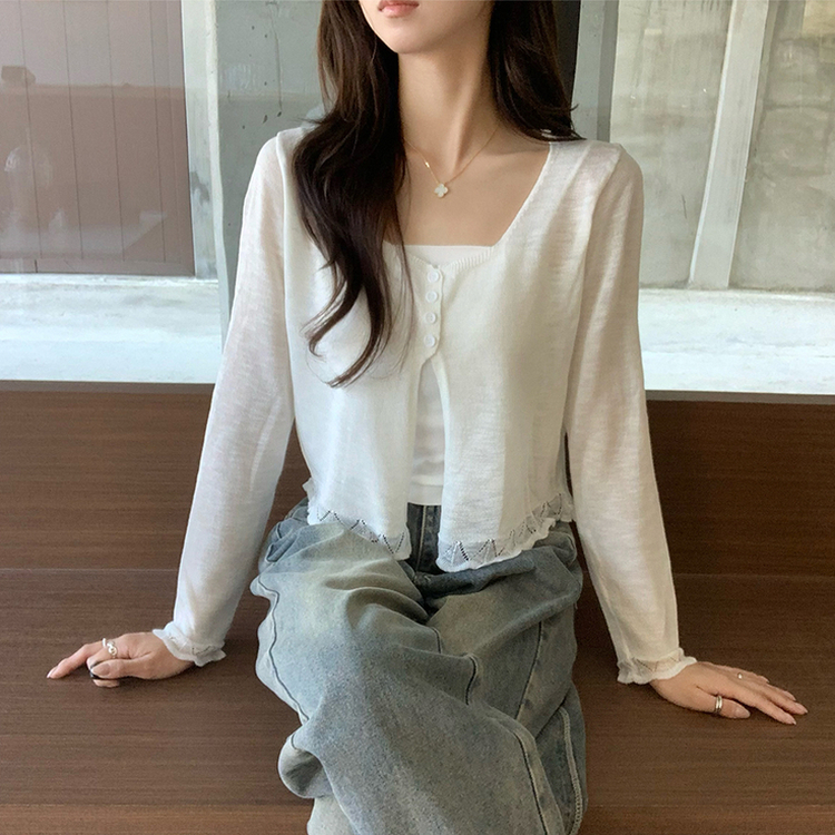 【SET】キャミソール＋ボタンカーディガン LIGHT YELLOW