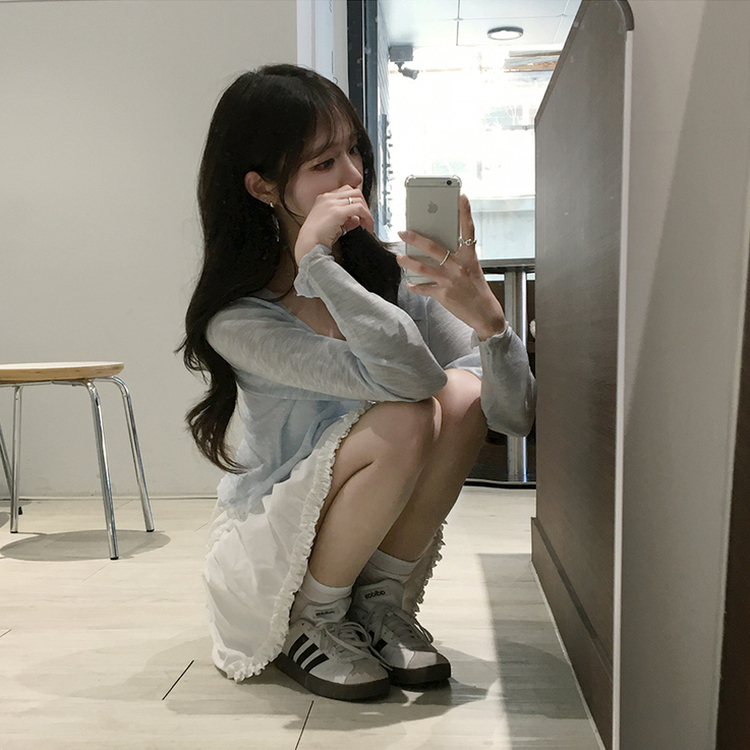 【SET】キャミソール＋ボタンカーディガン SKY BLUE