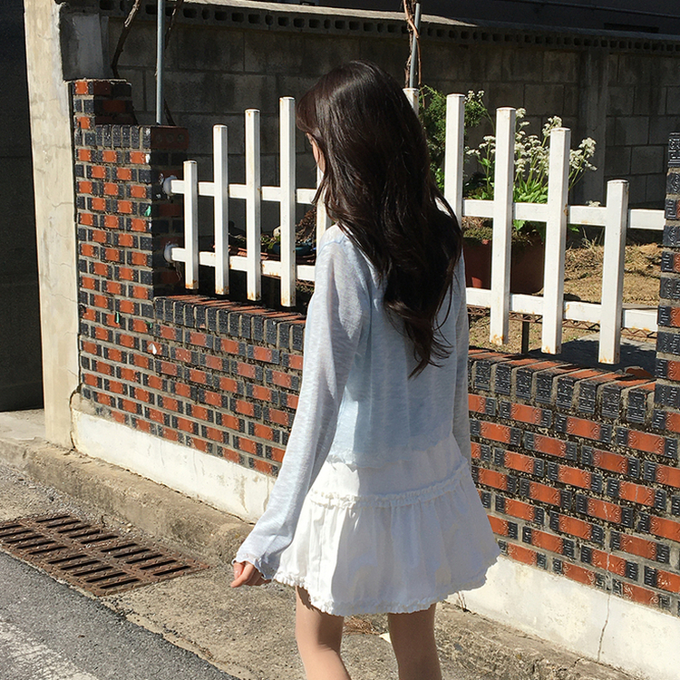 【SET】キャミソール＋ボタンカーディガン SKY BLUE